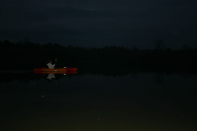 early morning kayaking