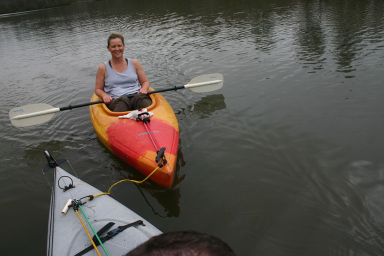 Lynda enjoying a tow